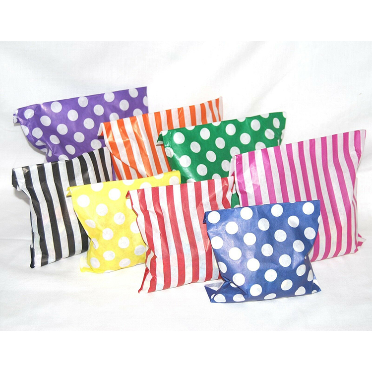 Wholesale custom small v sharp bottom flat stripe party favor merchandise brown kraft paper candy gift bag with your own logo