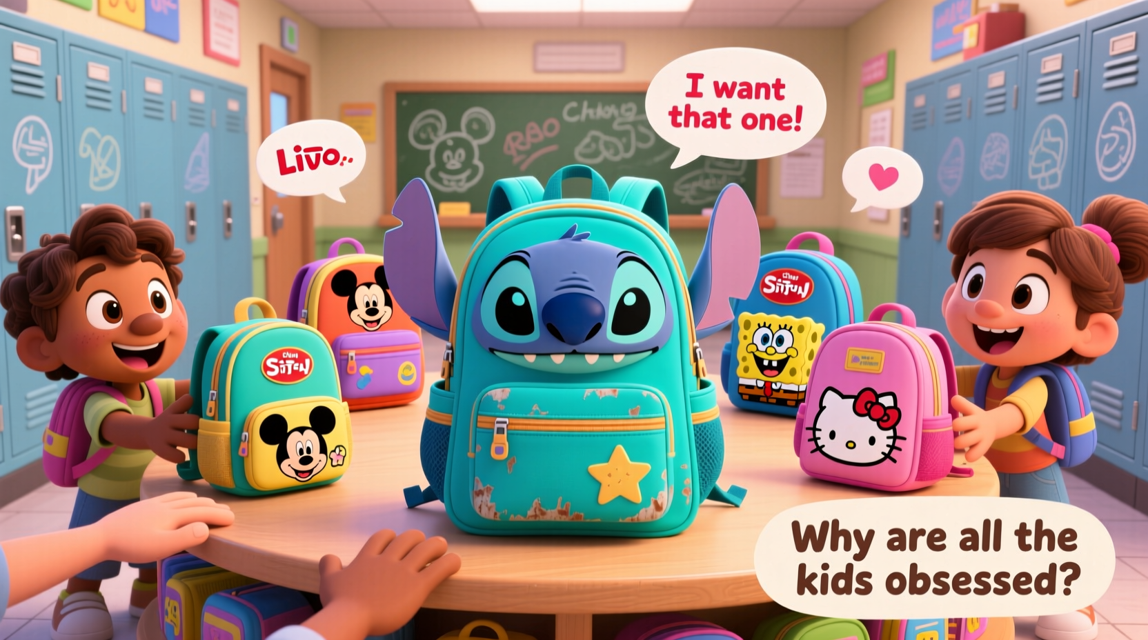 lilo stitch backpack vs other cartoon backpacks why are all the kids obsessed