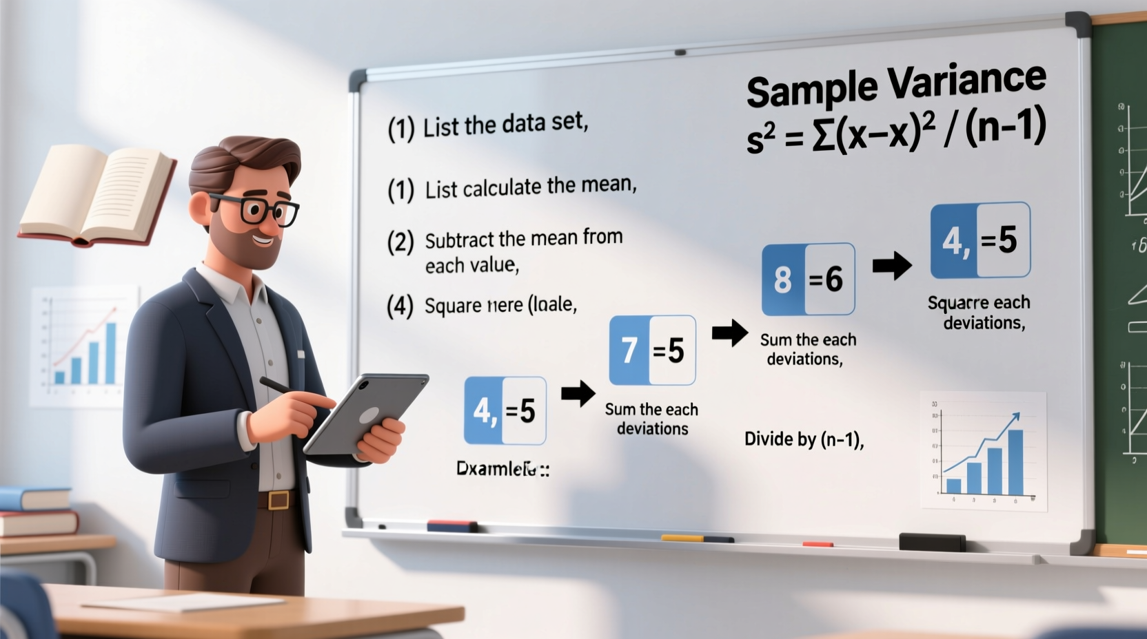 step by step guide how to find the variance of sample data with practical examples