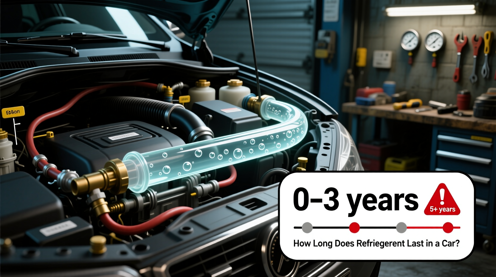 how long does refrigerant last in a car