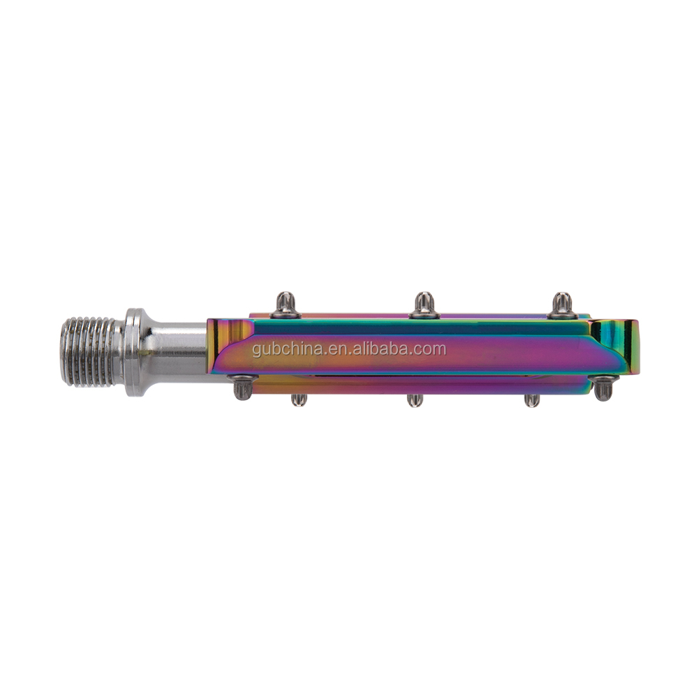 GUB GC-020 Colorful MTB Ultralight Bike Bicycle Pedals Mountain Road Bike Pedal Cycling Aluminum Alloy Rainbow Pedal