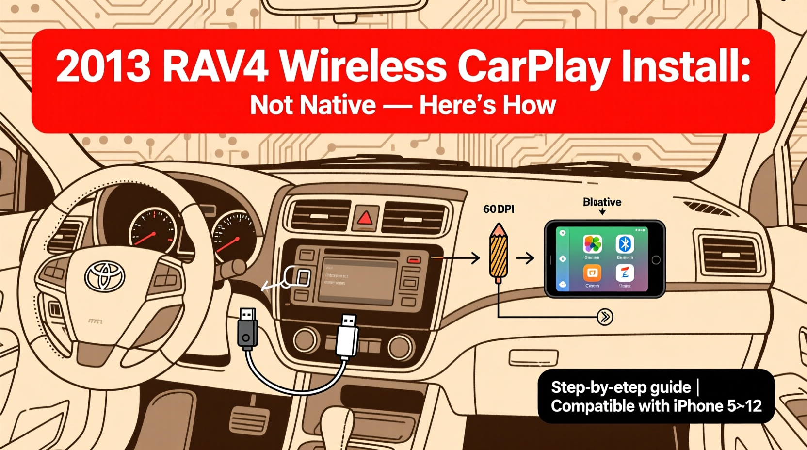 2013 rav4 wireless carplay install