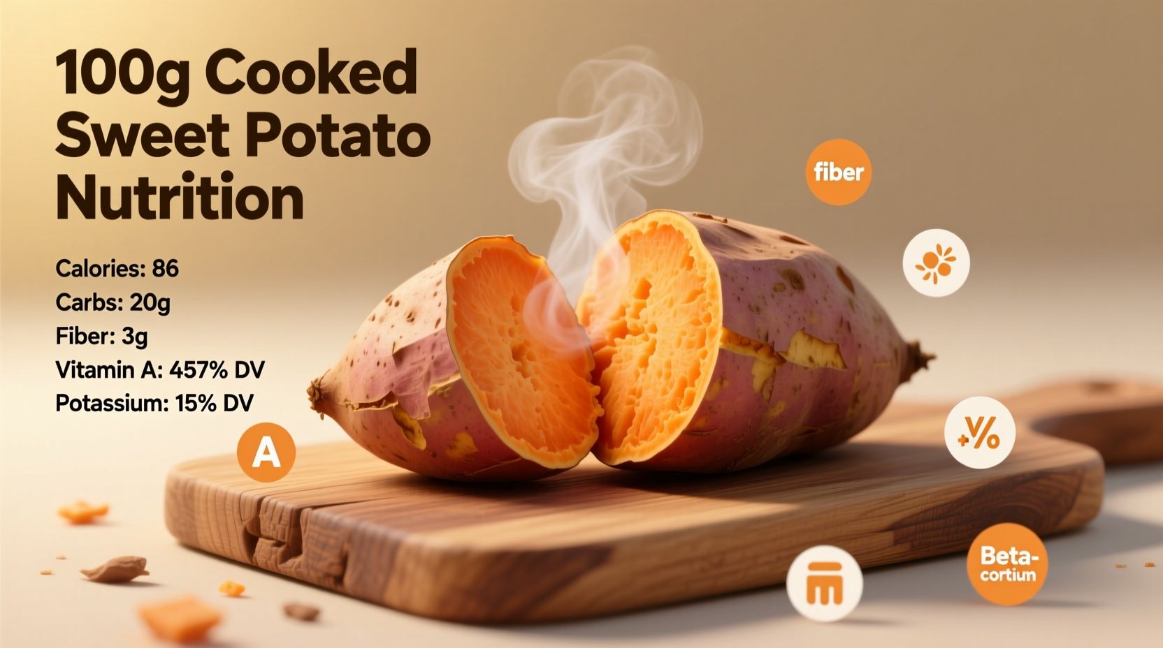 Cooked Sweet Potato Nutrition Facts & Benefits