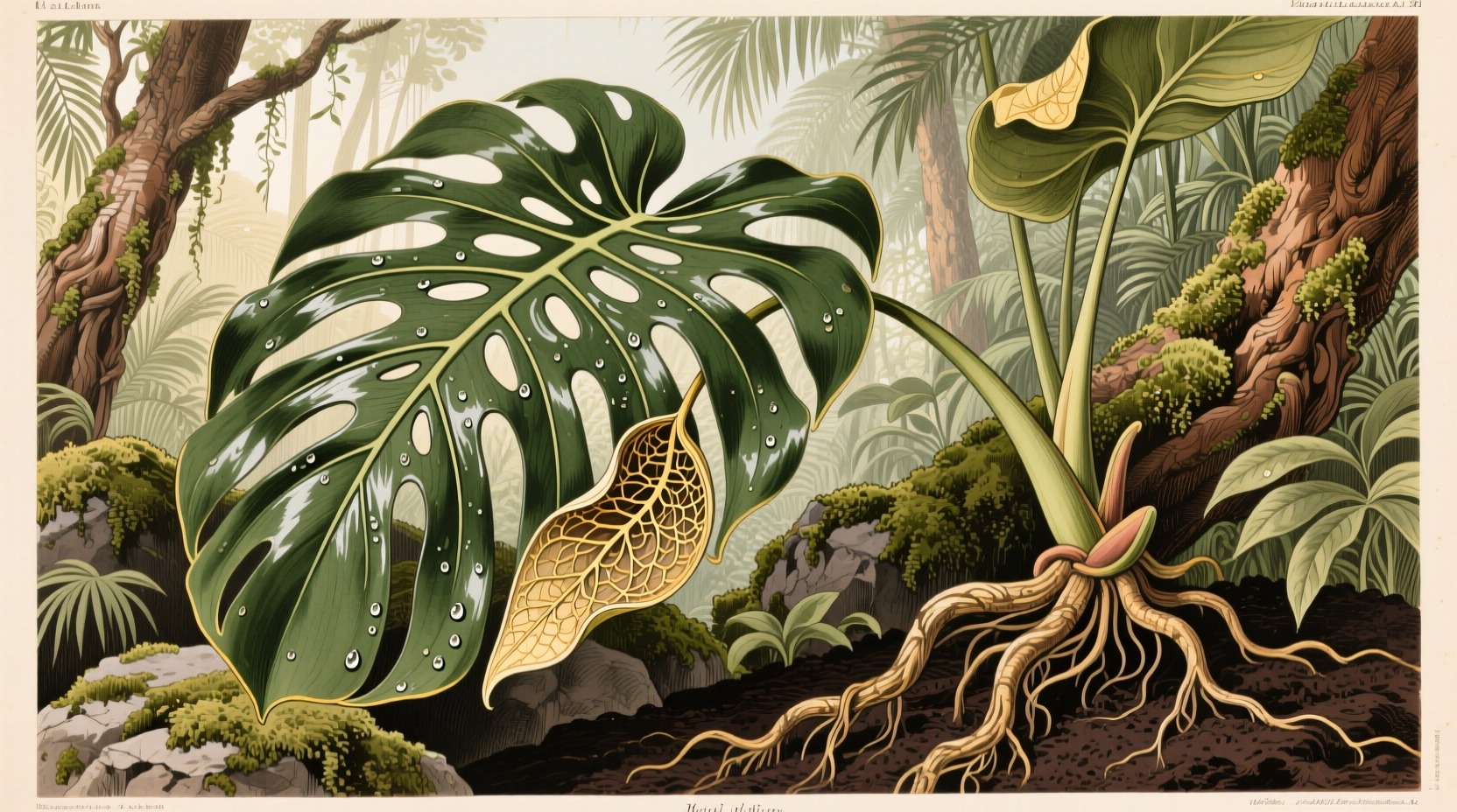 monstera plant black leaves Monstera deliciosa, 