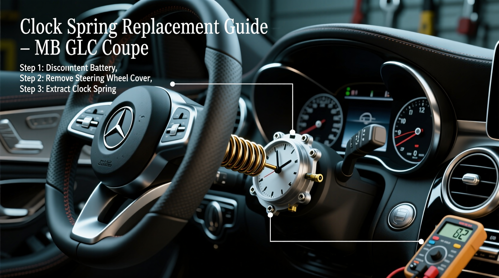 glc coupe clock spring replace