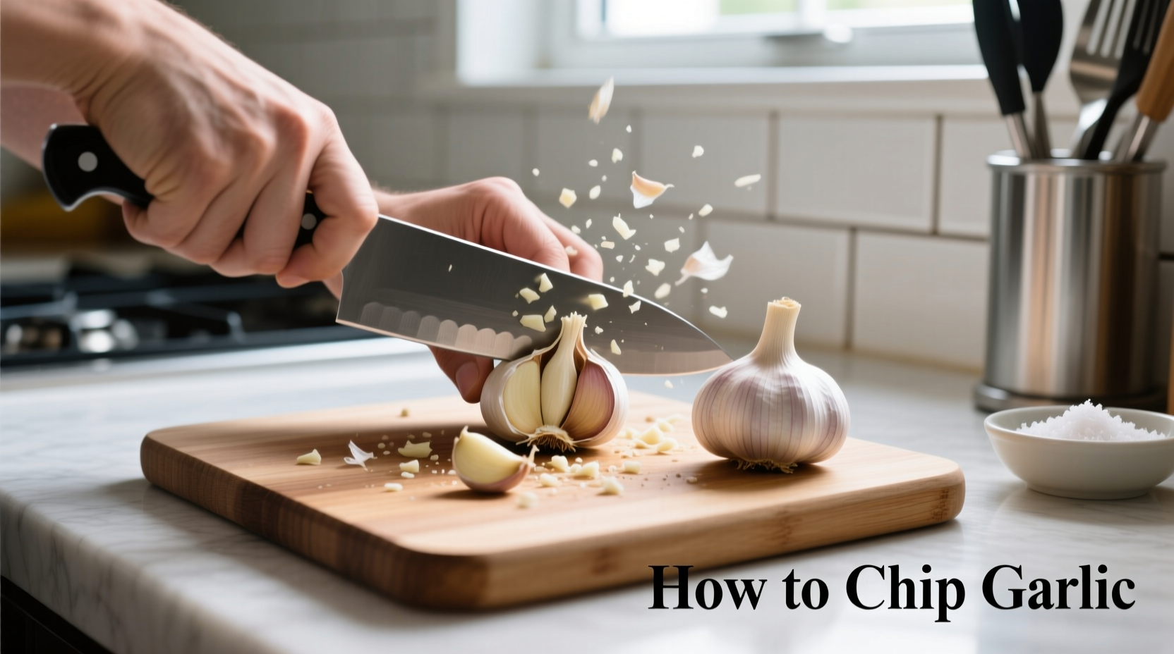 how to chop garlic