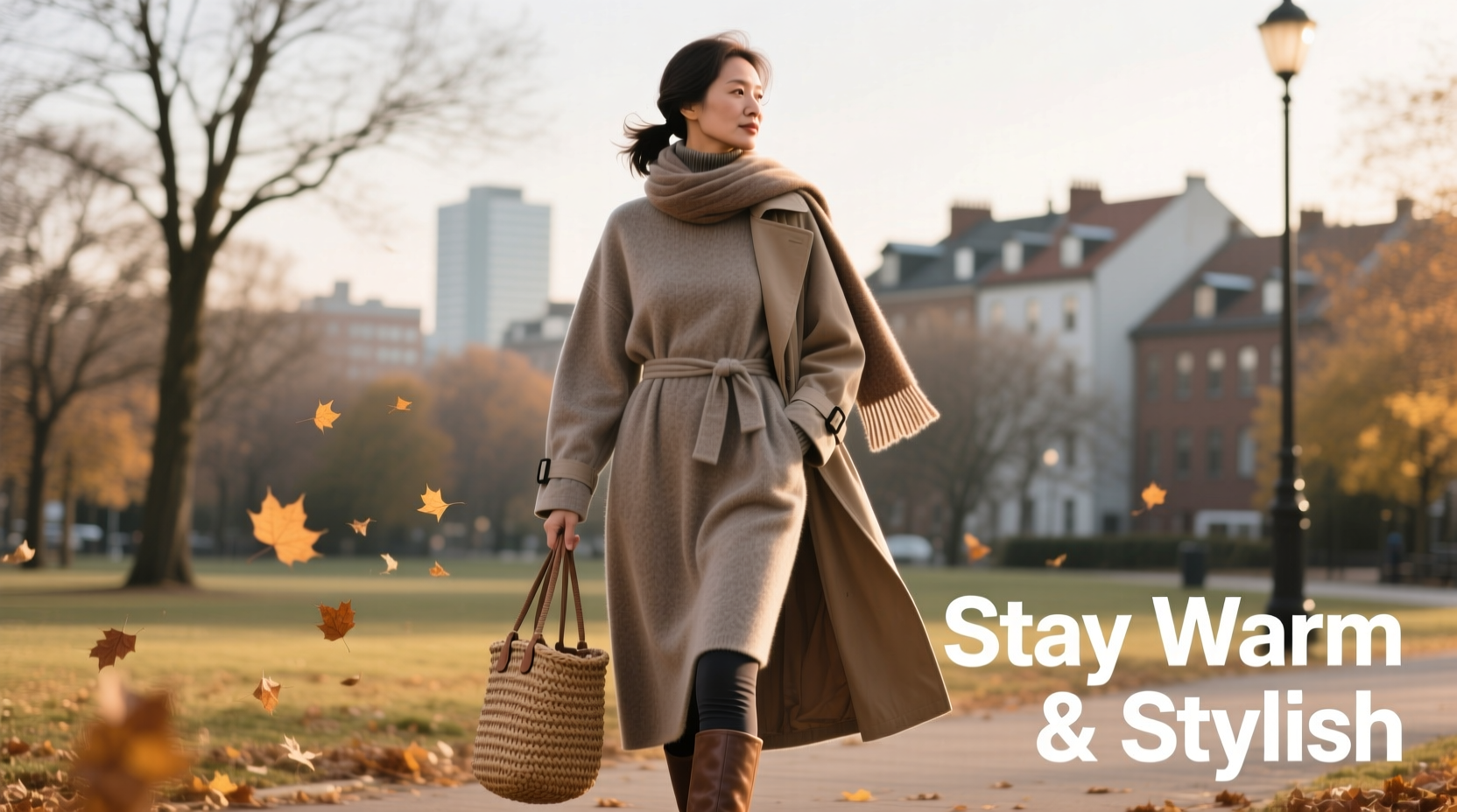styling tips for wearing loose fitting dresses comfortably in colder weather