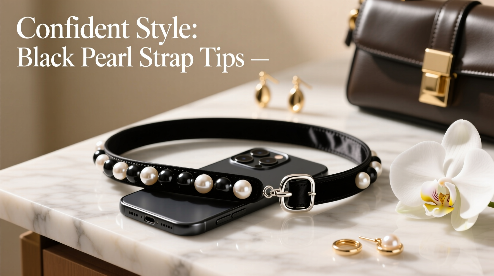 elegant and practical tips to style your black pearl phone case strap with confidence