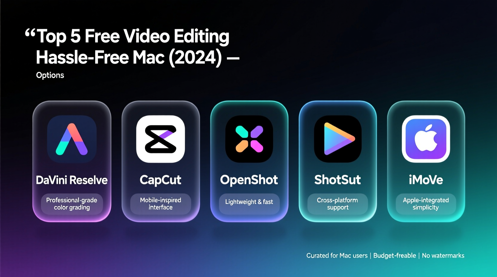 explore the best free video editing software for mac with budget friendly hassle free options