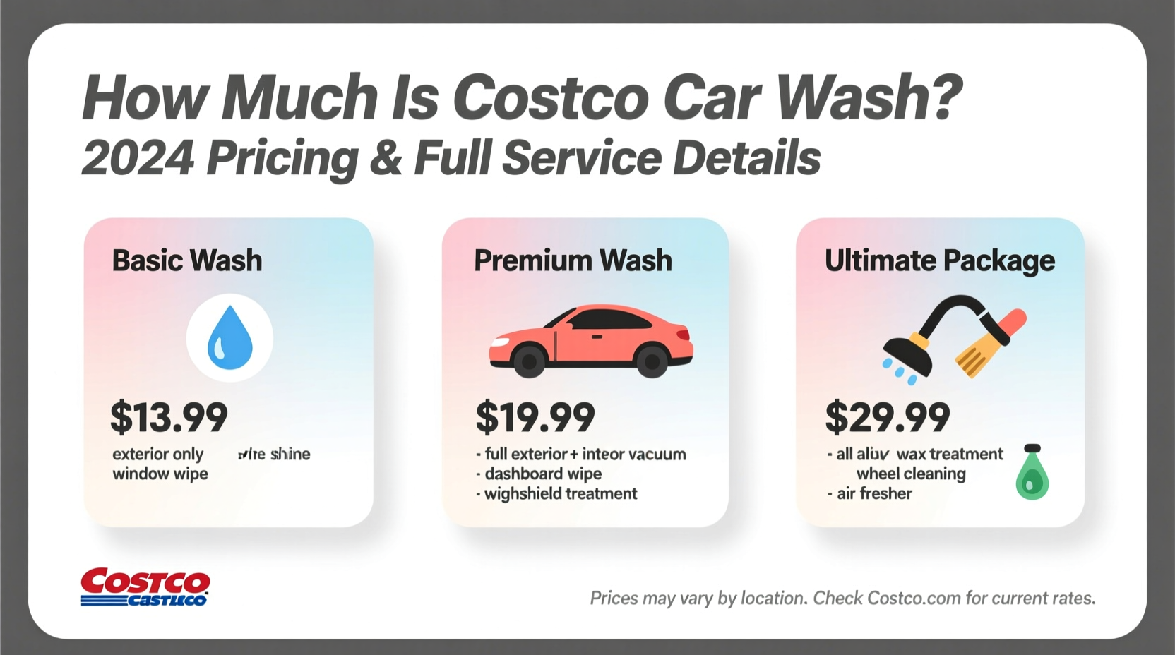 how much is costco car wash