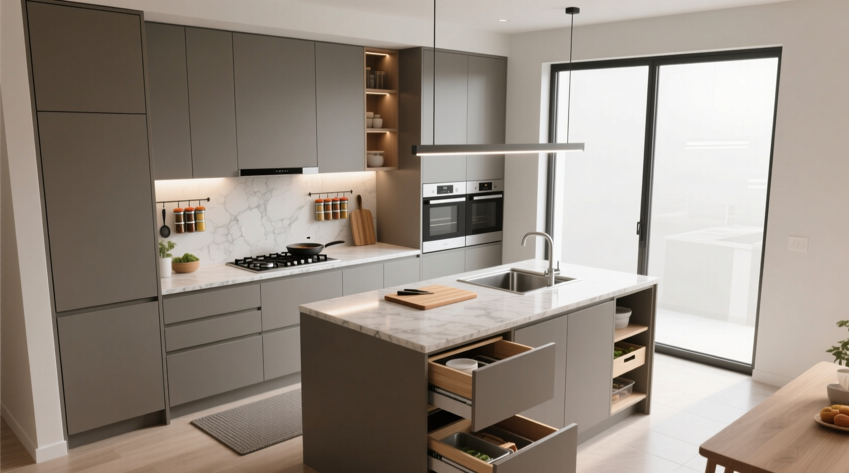 low lift kitchen reorganization for better function
