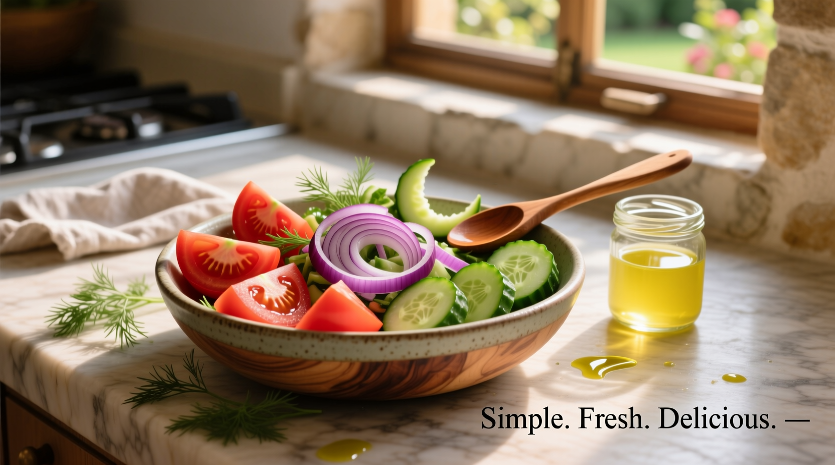 Simple Tomato Onion Cucumber Salad Recipe in 15 Minutes