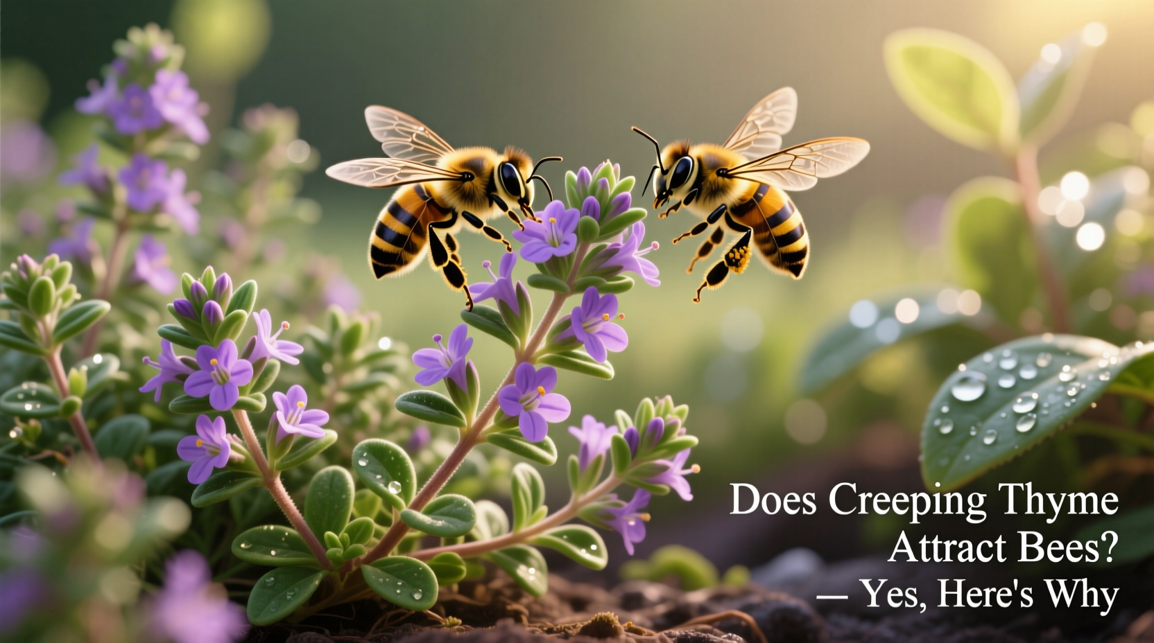 does creeping thyme attract bees