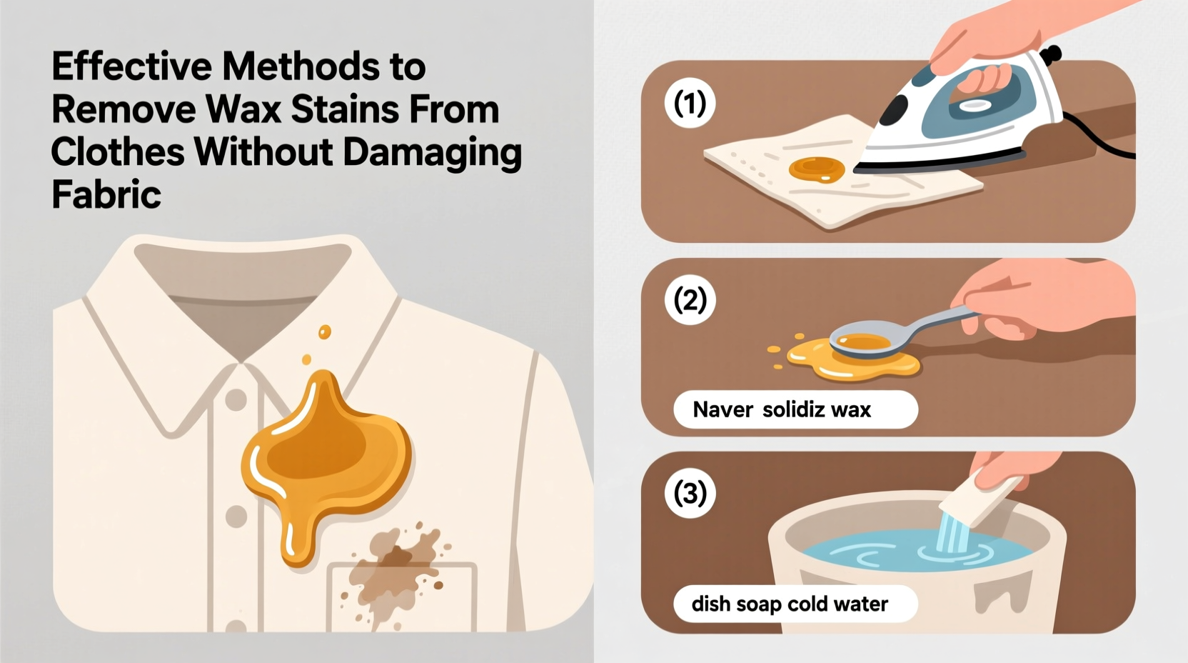 effective methods to remove wax stains from clothes without damaging fabric 2