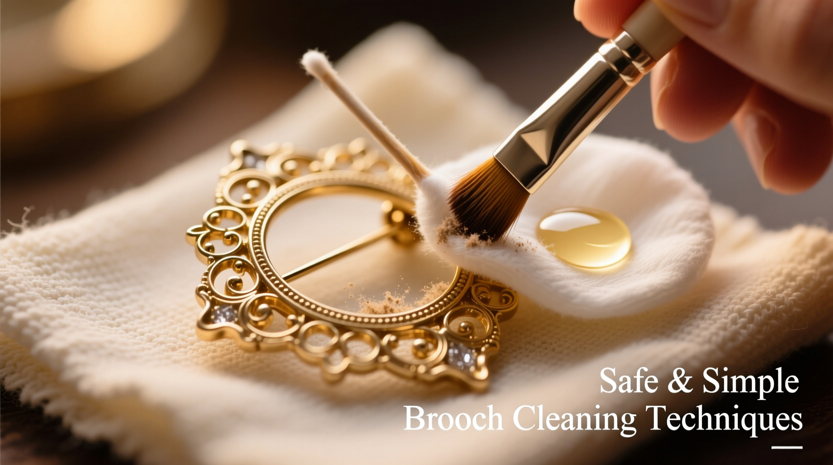 safe and simple techniques to clean a gold tone brooch without causing damage