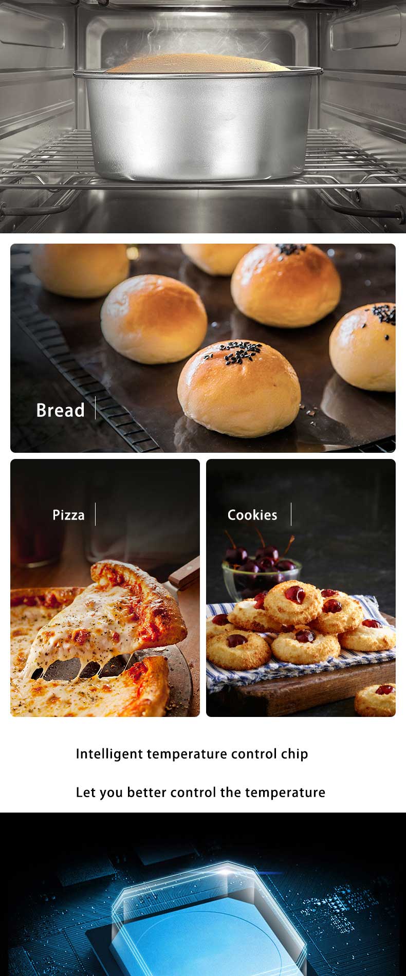 Intelligent steam oven household integrated computer desktop embedded two in one electric oven