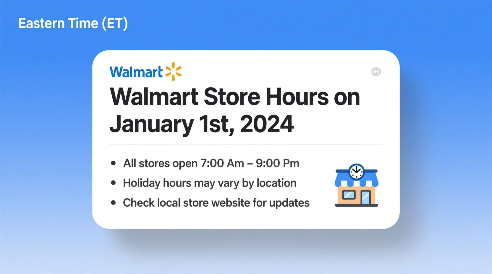 is walmart open on the 1st of january