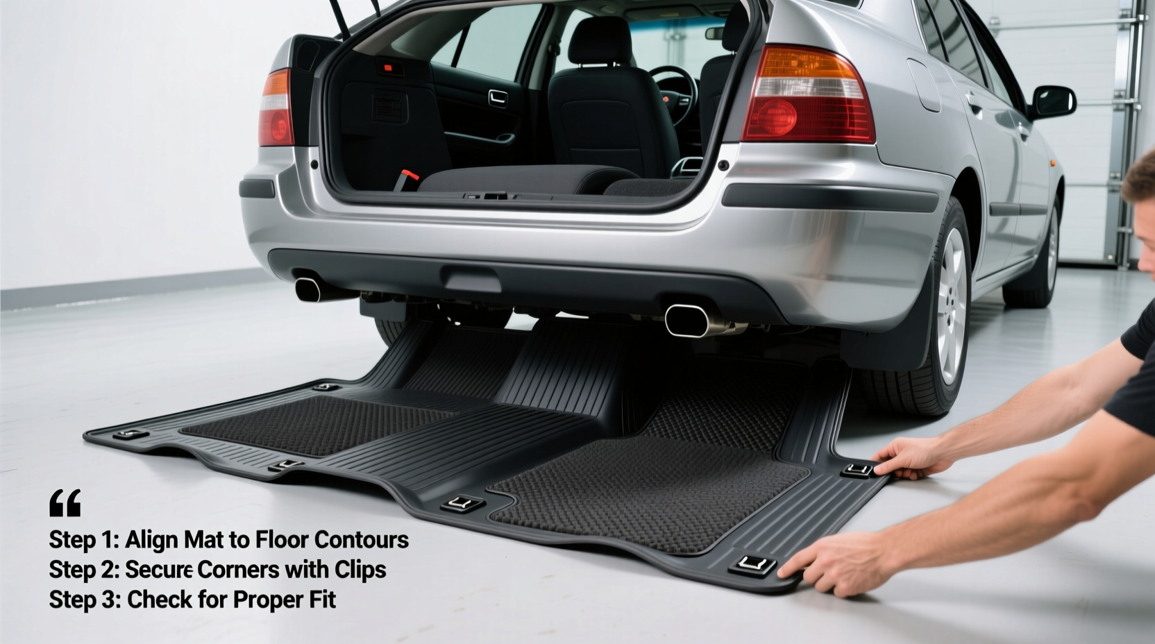 install rubber mats galant 2003