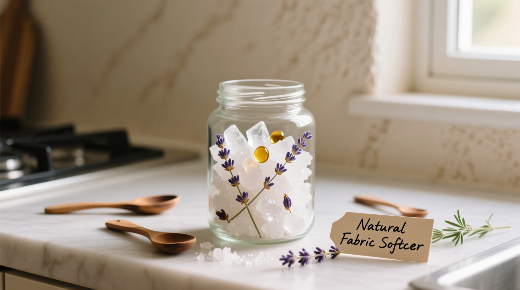 make homemade fabric softener crystals with salt