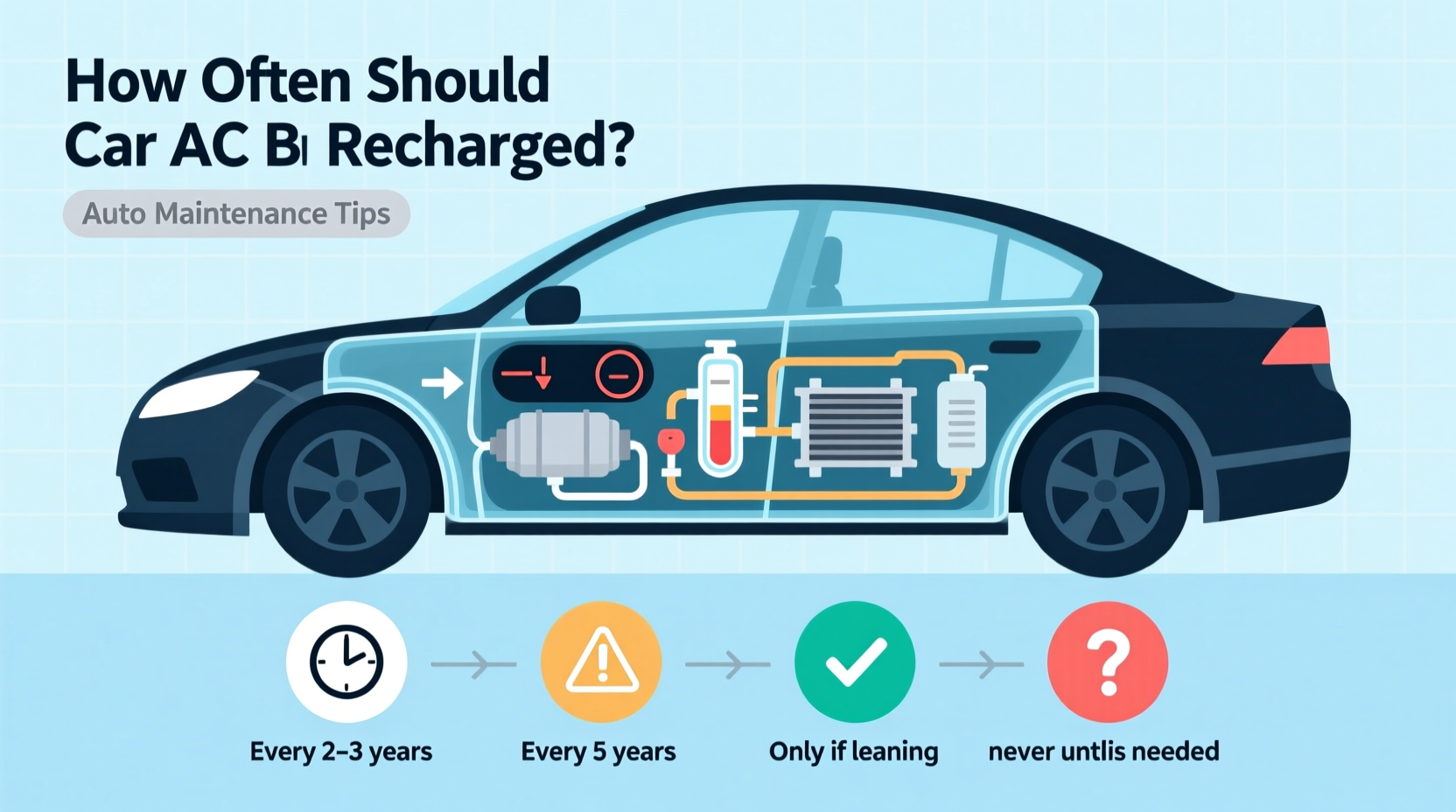 how often does car ac need to be recharged
