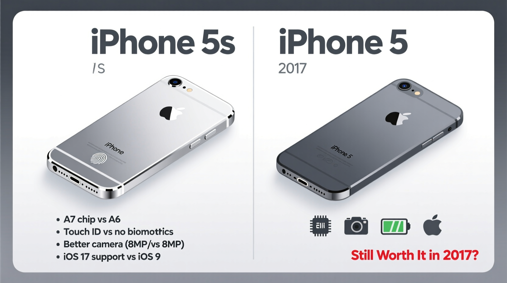 is the iphone 5s really that much better than the iphone 5 still worth it in 2017