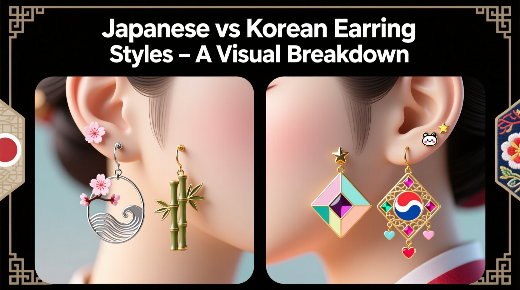 how to distinguish between japanese and korean earring styles a complete style breakdown