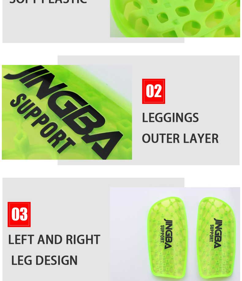 JINGBA SUPPORT hot sale soccer shin pads breathable football protecting Shin Guards Lightweight sports protector customizing