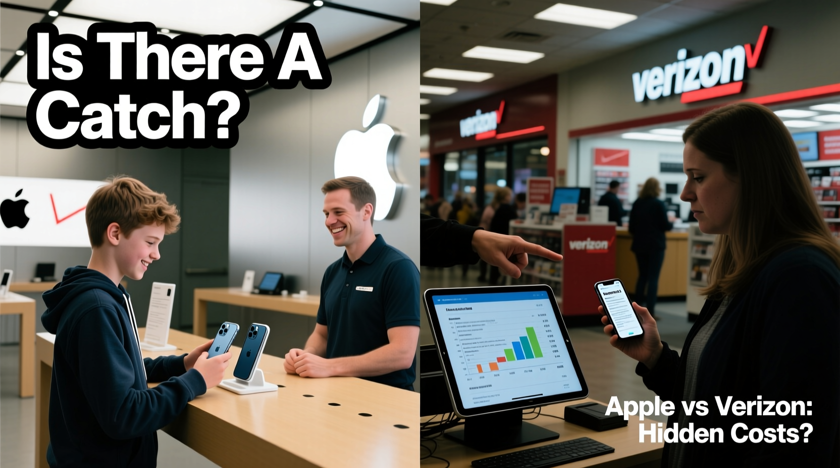 buying iphone from apple vs verizon is there a catch