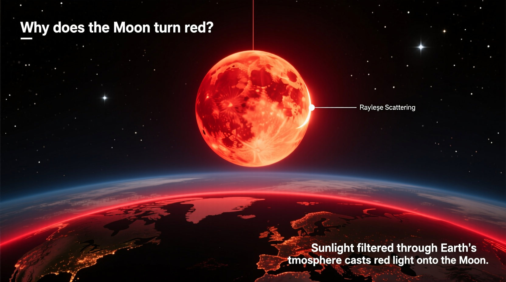 blood moon why does the moon look red during a lunar eclipse