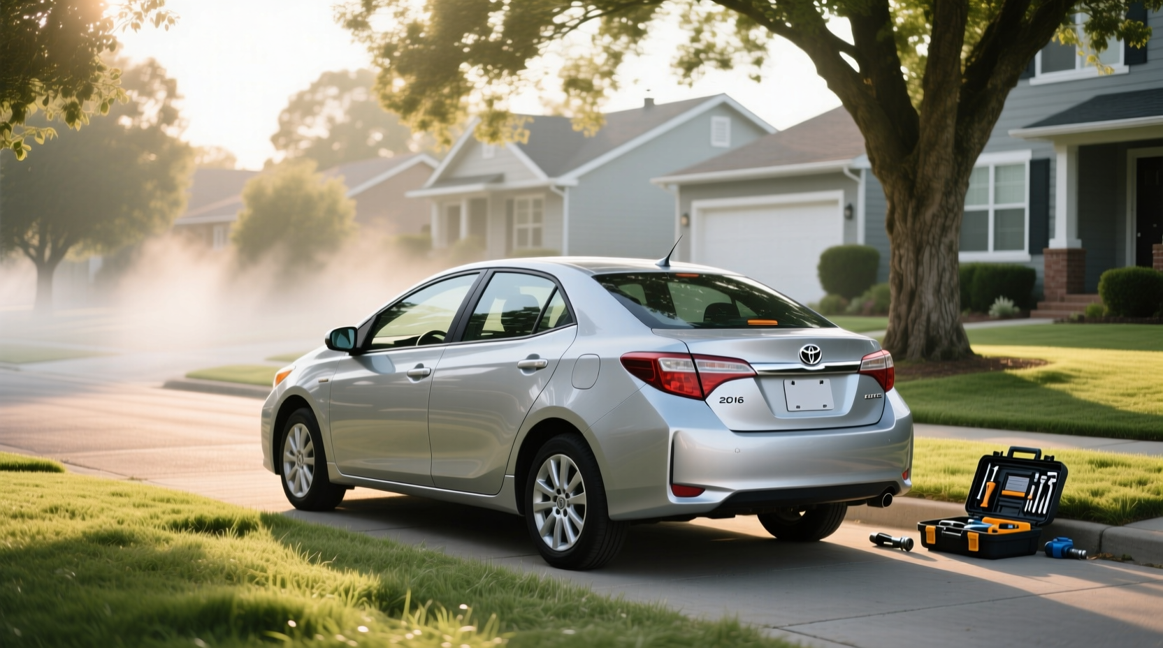 2016 Toyota Corolla hatchback parked on urban street