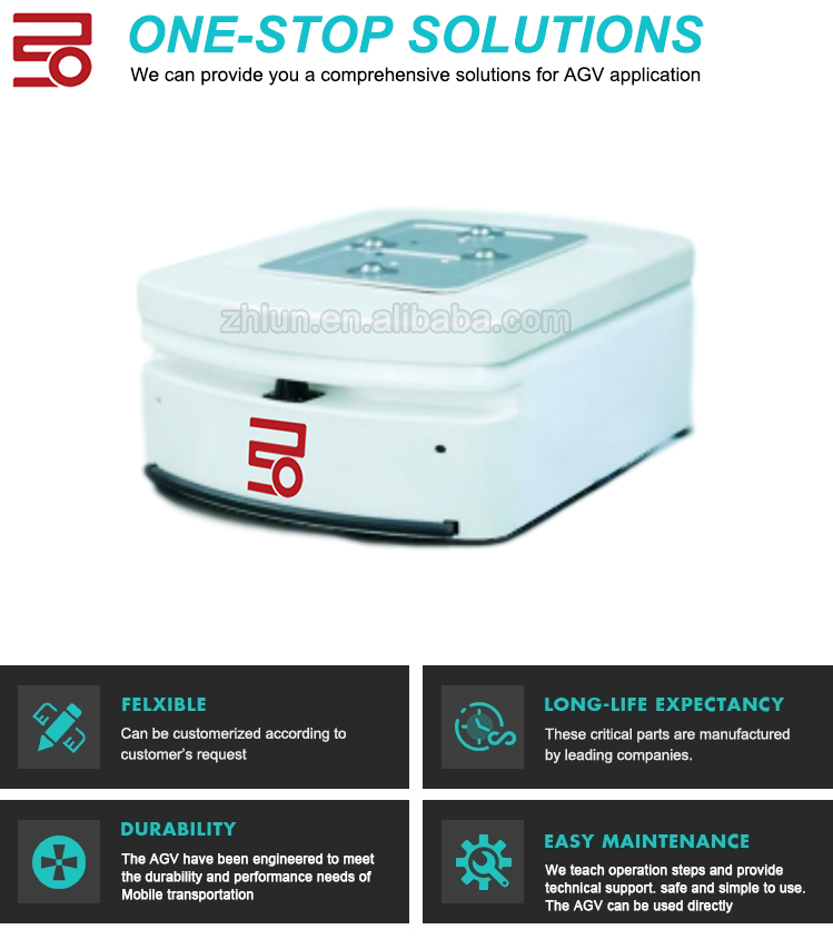 Autonomer mobiler Roboter mit KNALL Laser-Navigation Hochleistungs-großem Fahrgestelle-Fahrzeug AGV-80-500kg für Verkauf