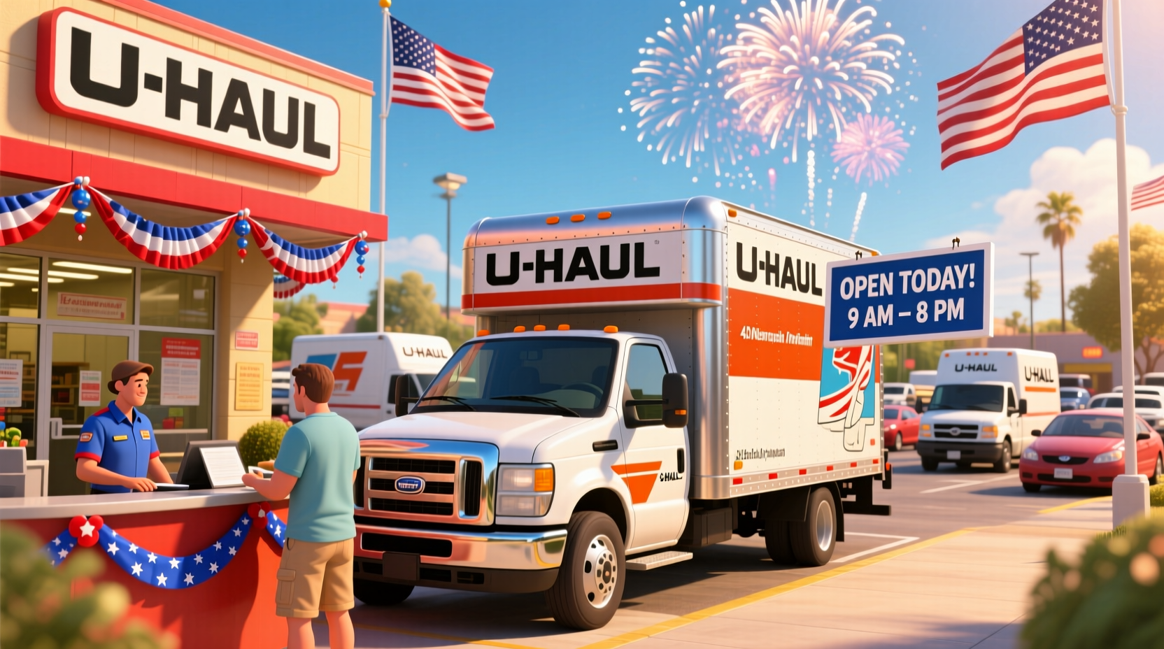 is uhaul open on 4th of july
