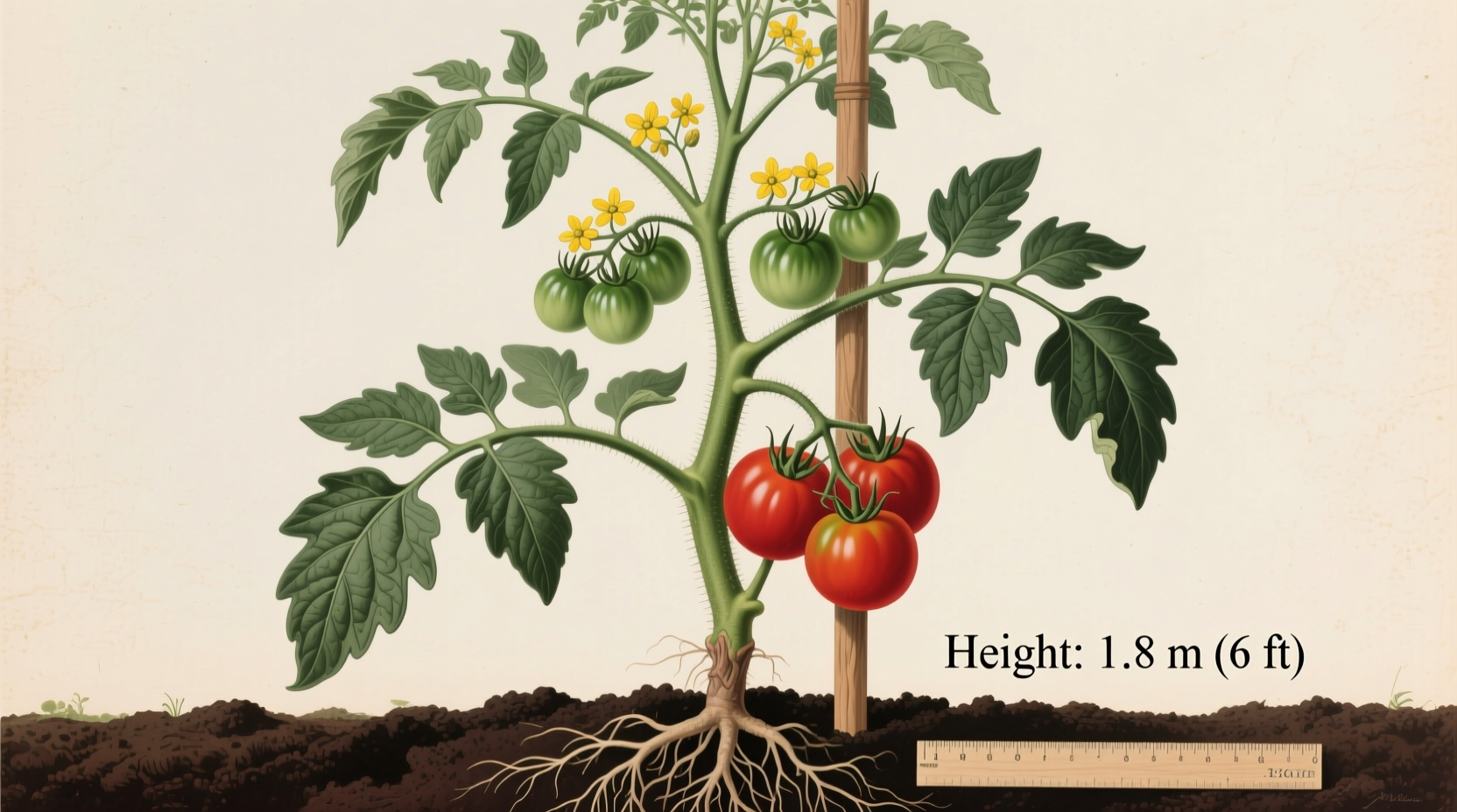 Tomato Plant Height Guide: 3-12 Feet by Variety