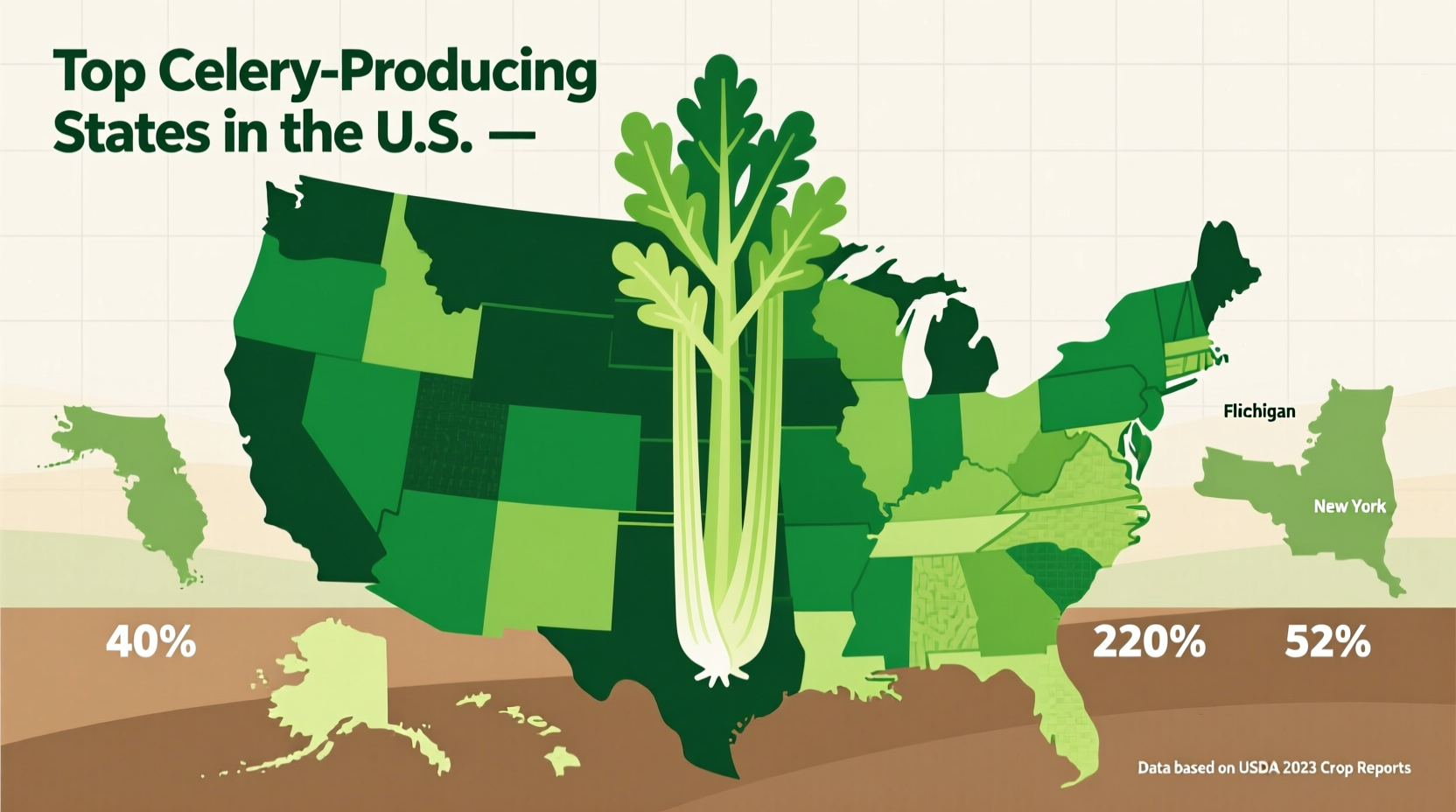 which state produces the most celery