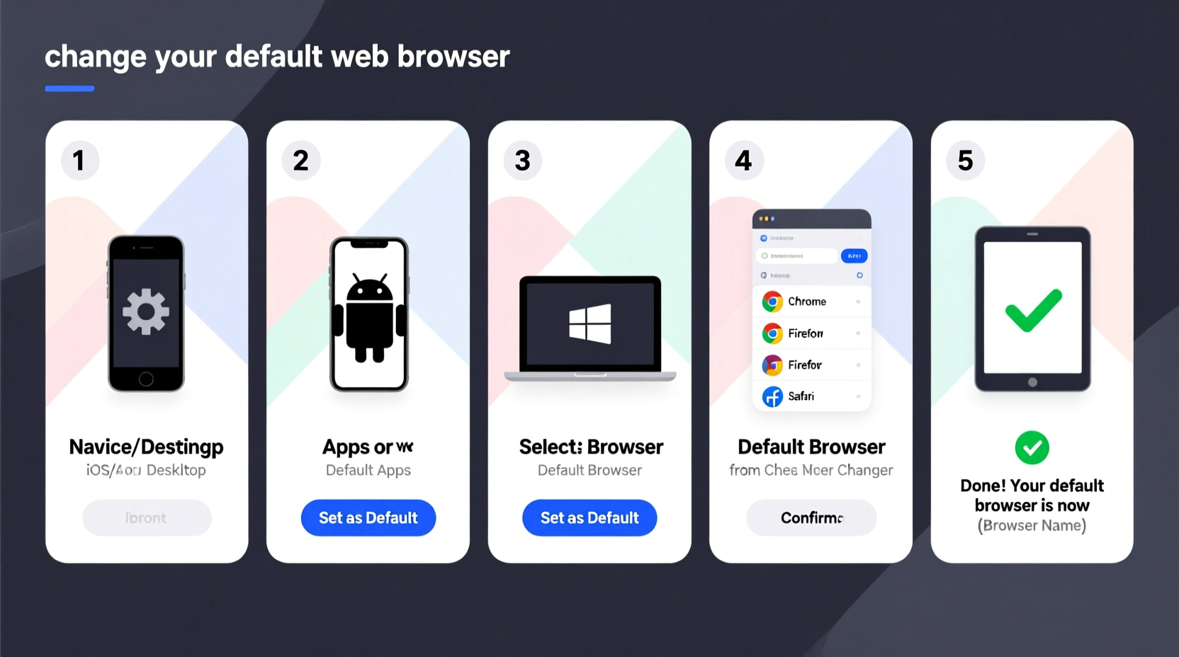 step by step guide to changing your default web browser on any device
