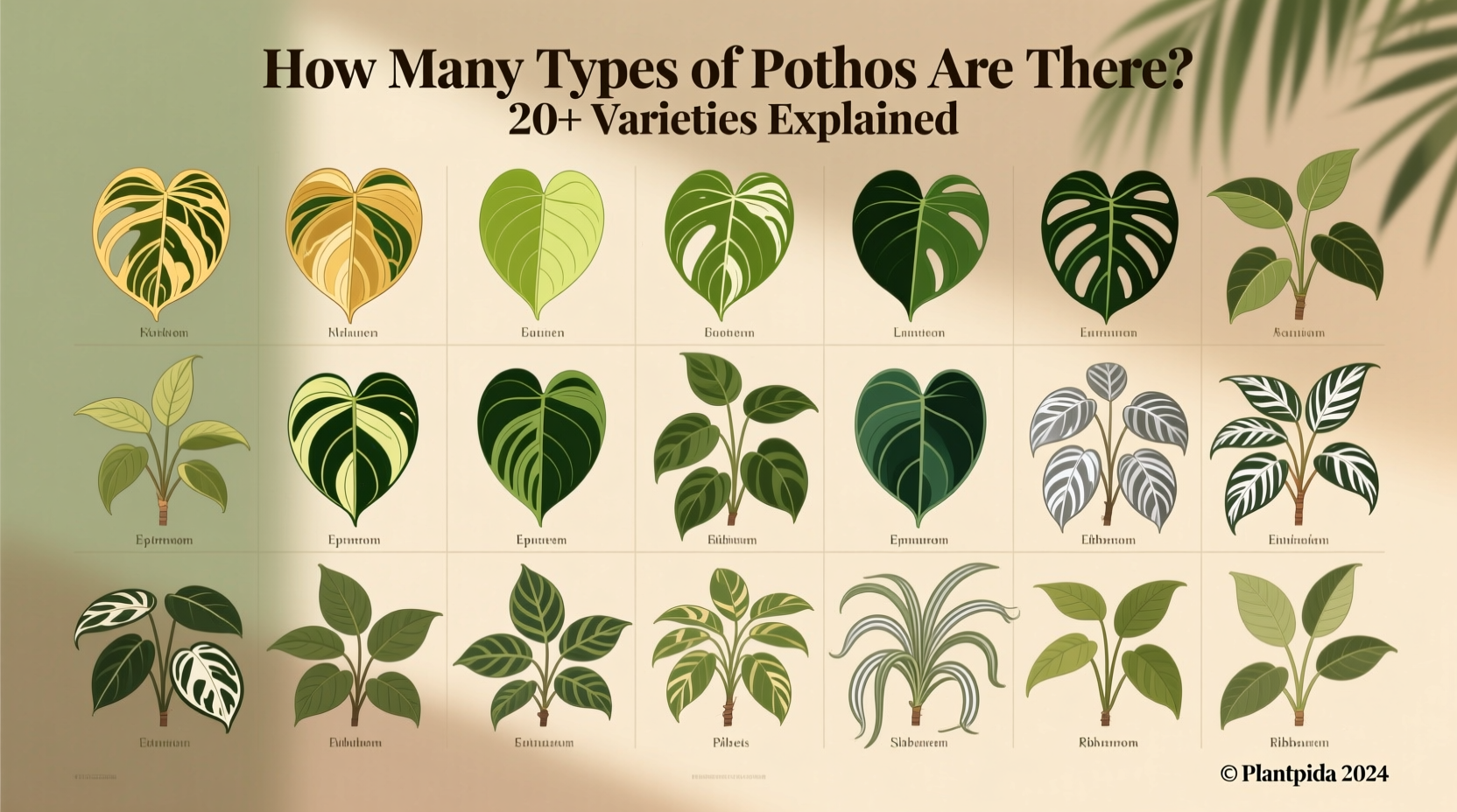 how many types of pothos are there