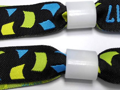 Cheap Embroidered Sublimation Party Entrance Fabric Security Bracelet For Kids