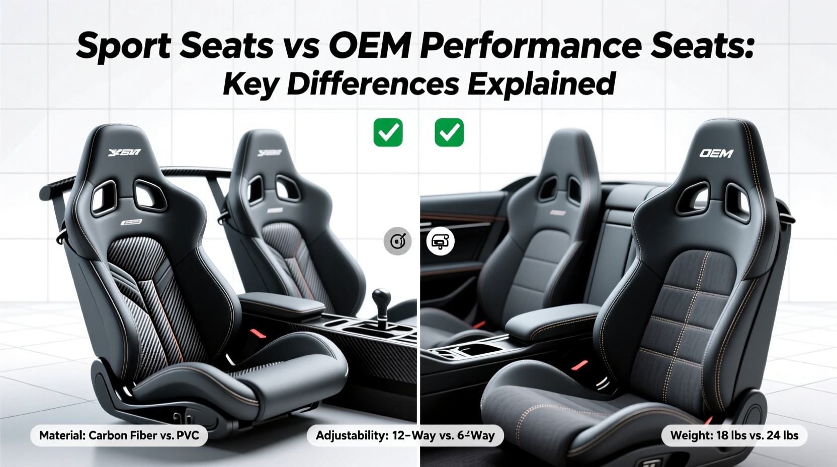 sport vs oem performance seat