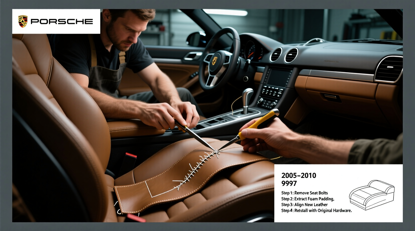 997 seat leather replacement