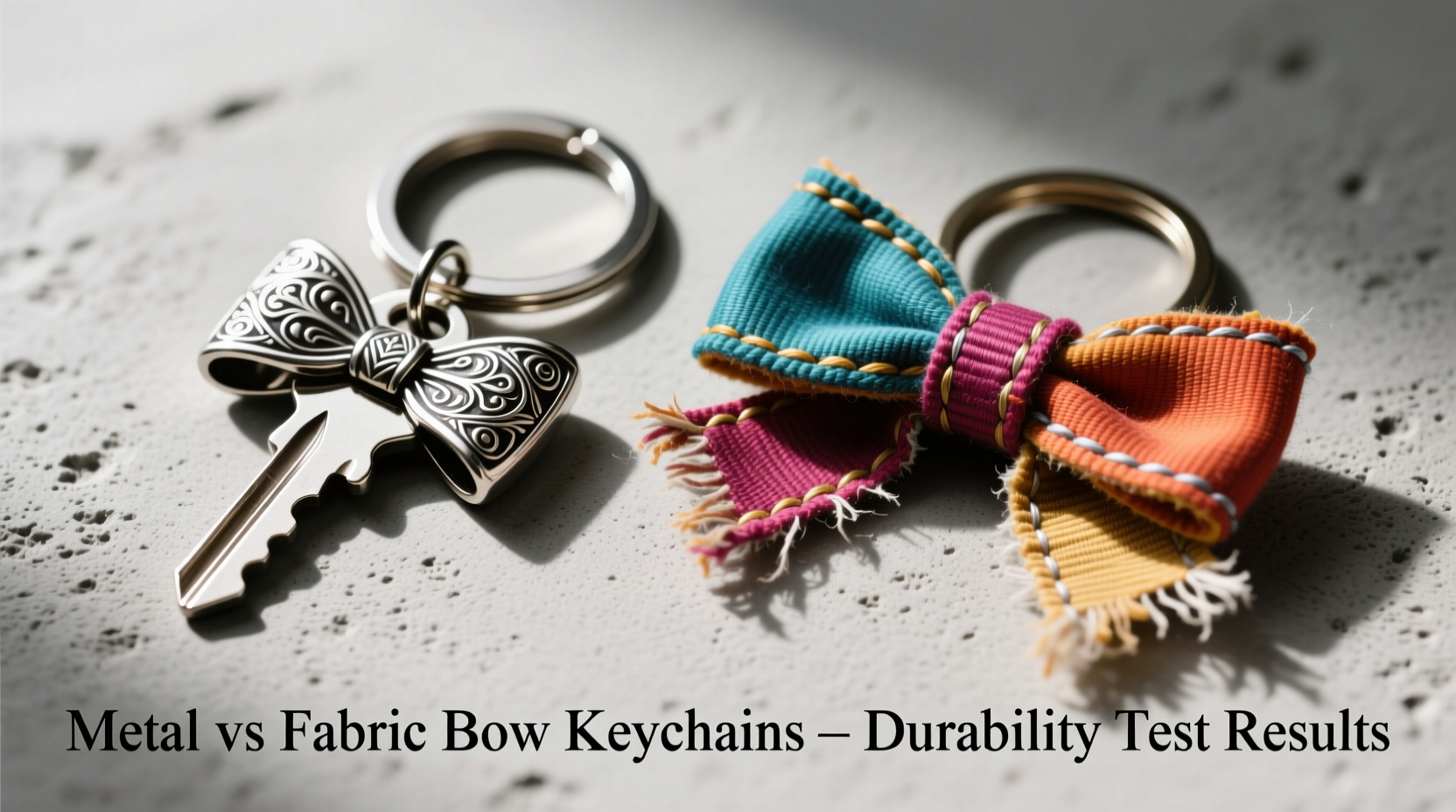 metal bow keychains vs fabric bow keychains which bow keychain holds up longer