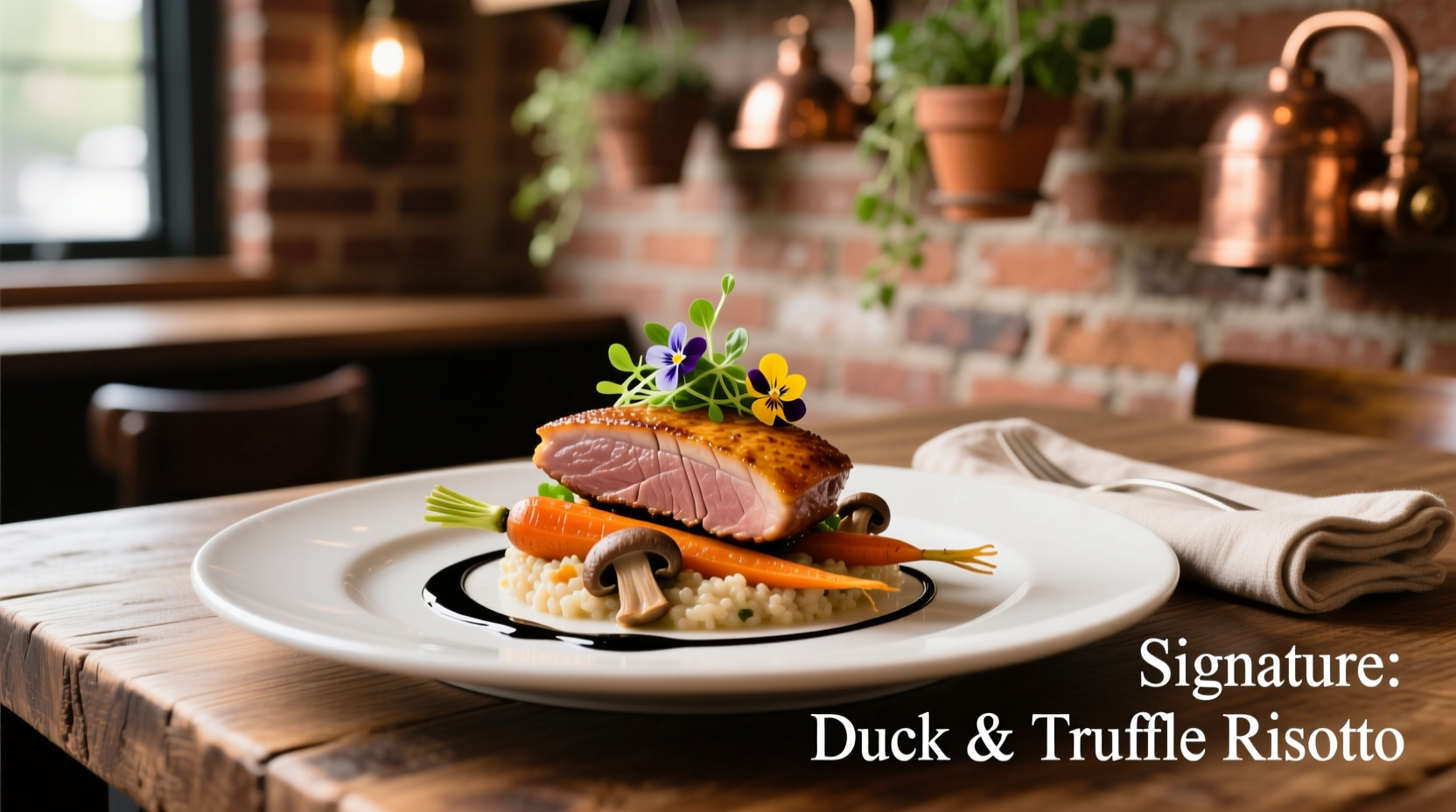 Onion Creek Restaurant signature dish presentation