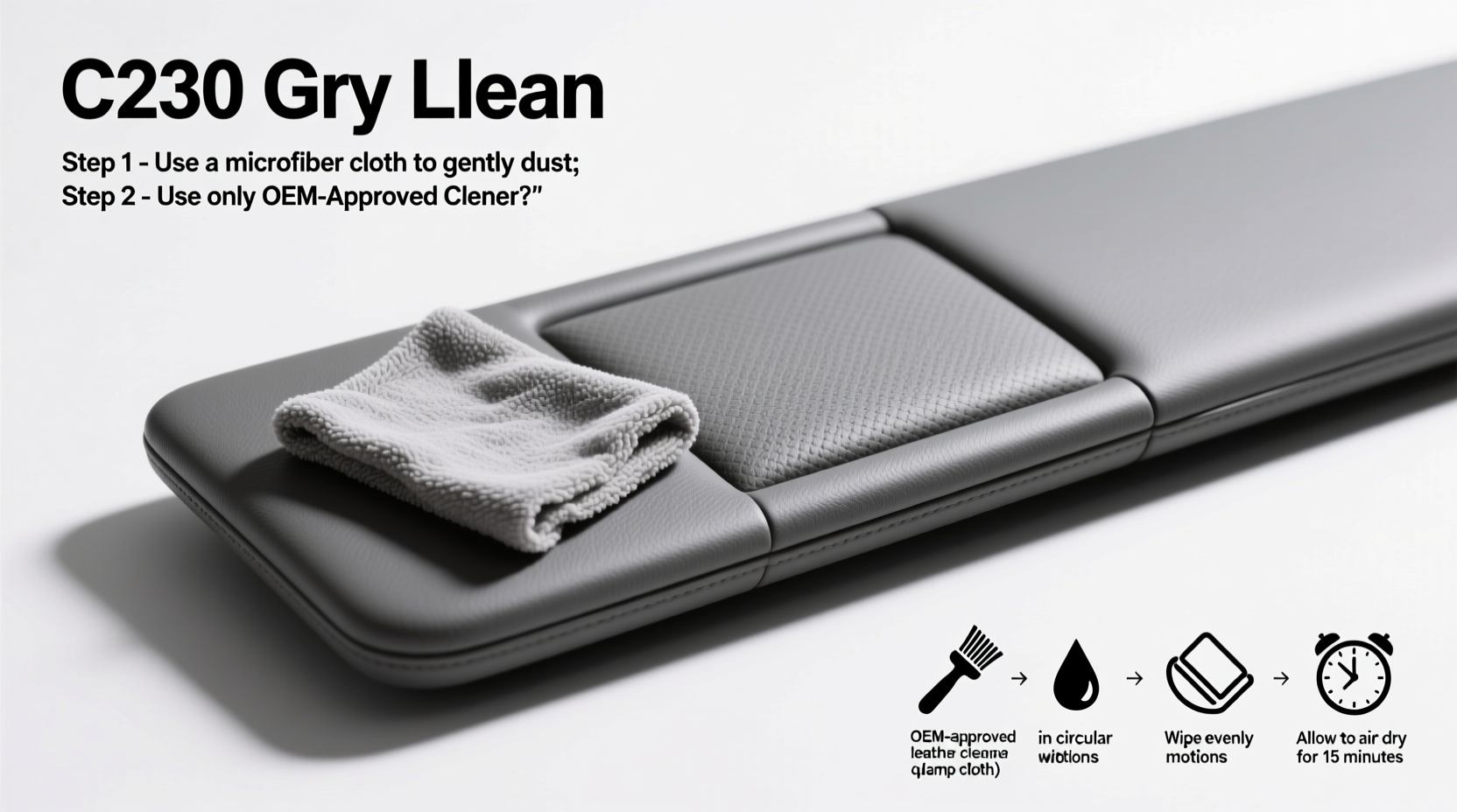 c230 grey leather cleaning guide