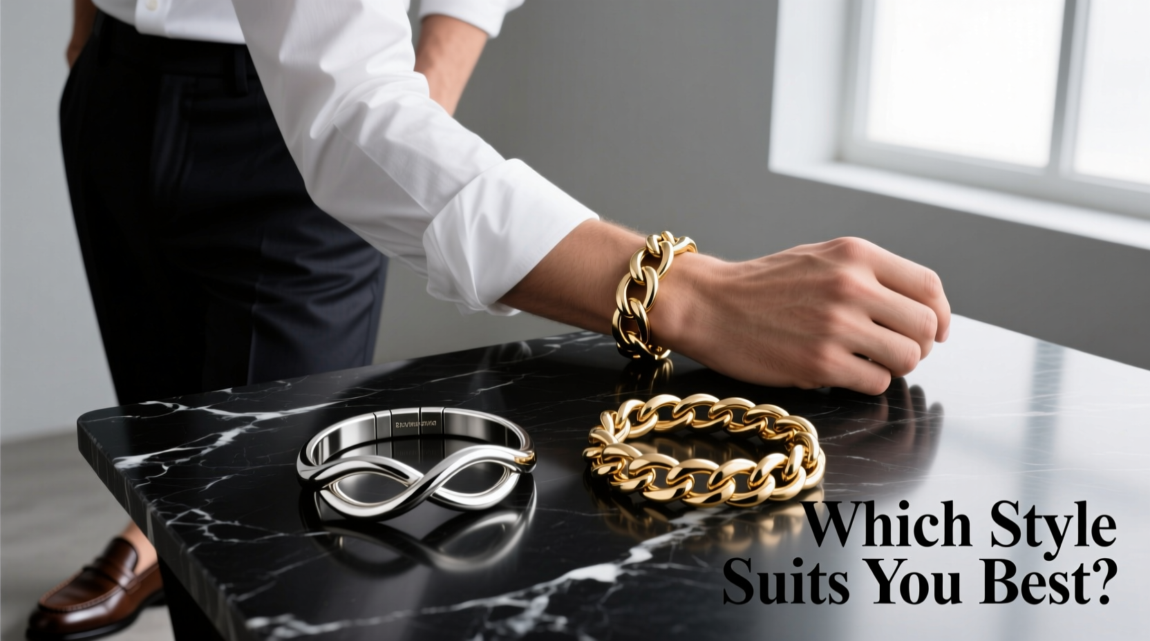 infinity link vs cuban link bracelet which style looks better with my outfit