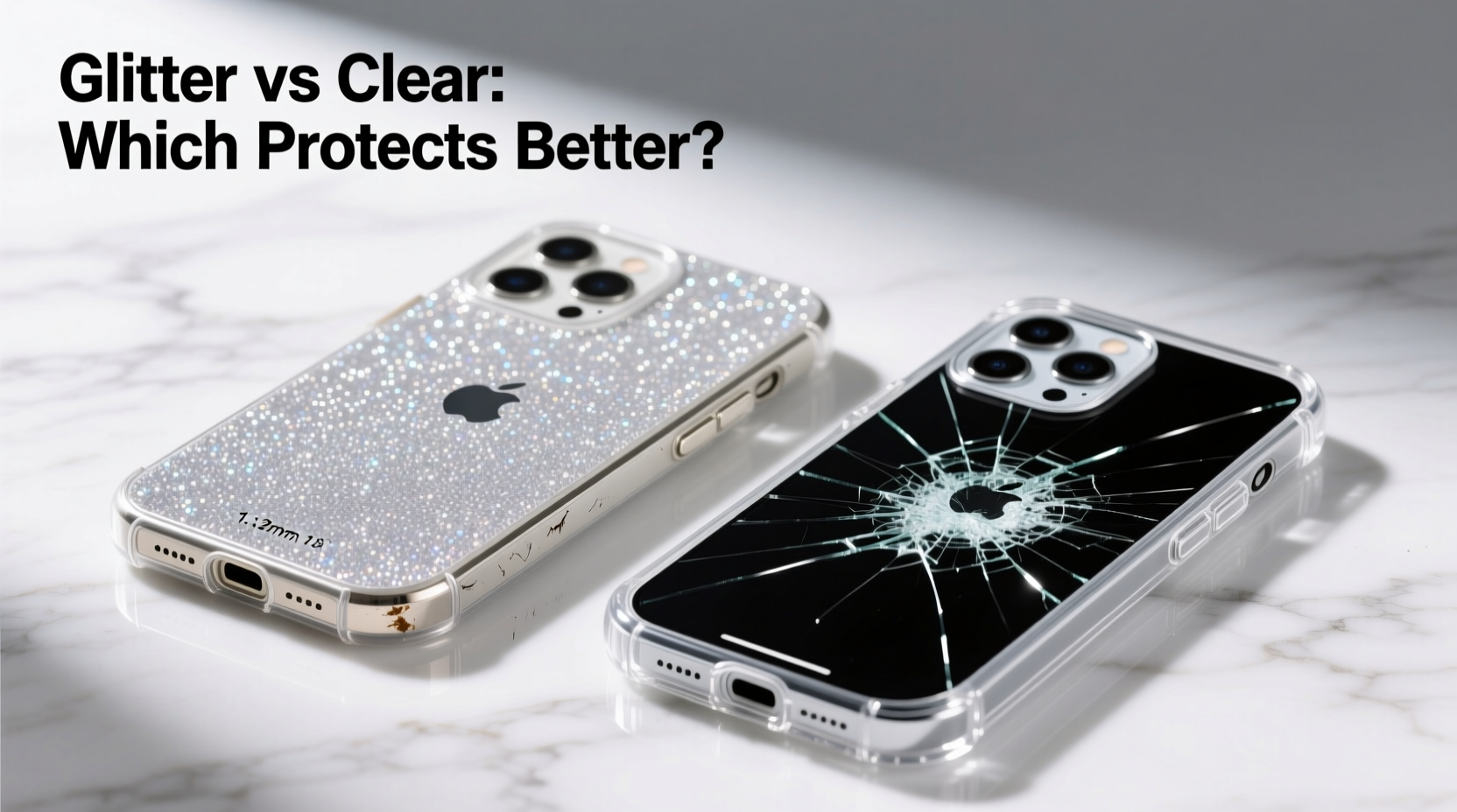 glitter vs clear phone case which one actually protects your phone better