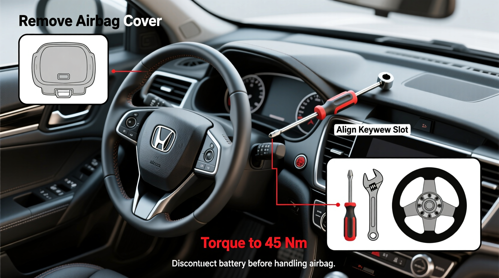 accord 2016 install steering wheel