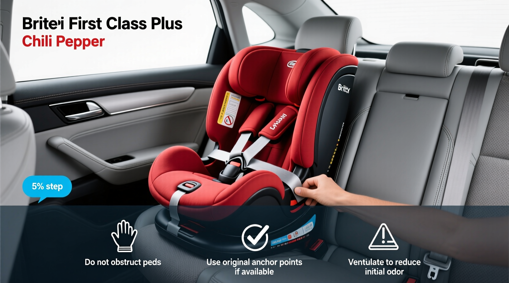 britax first class plus child car seat chili pepper