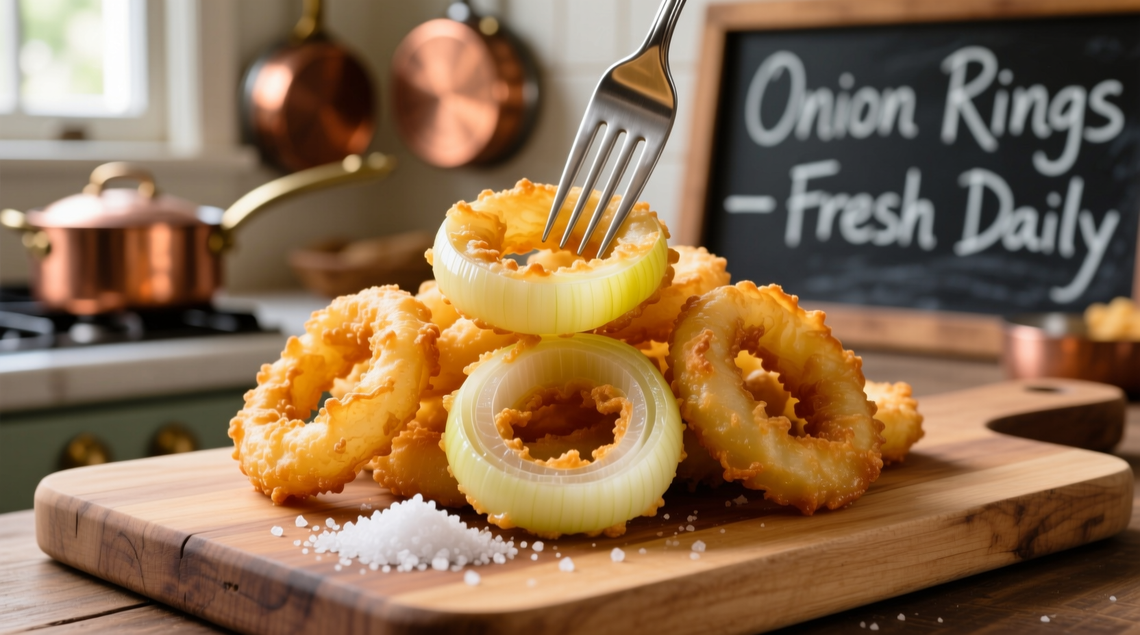 making onion rings