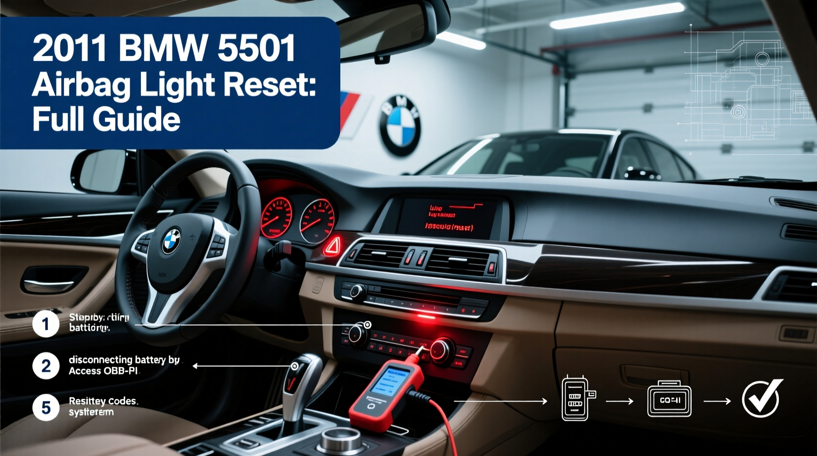 2011 bmw 550i airbag light reset