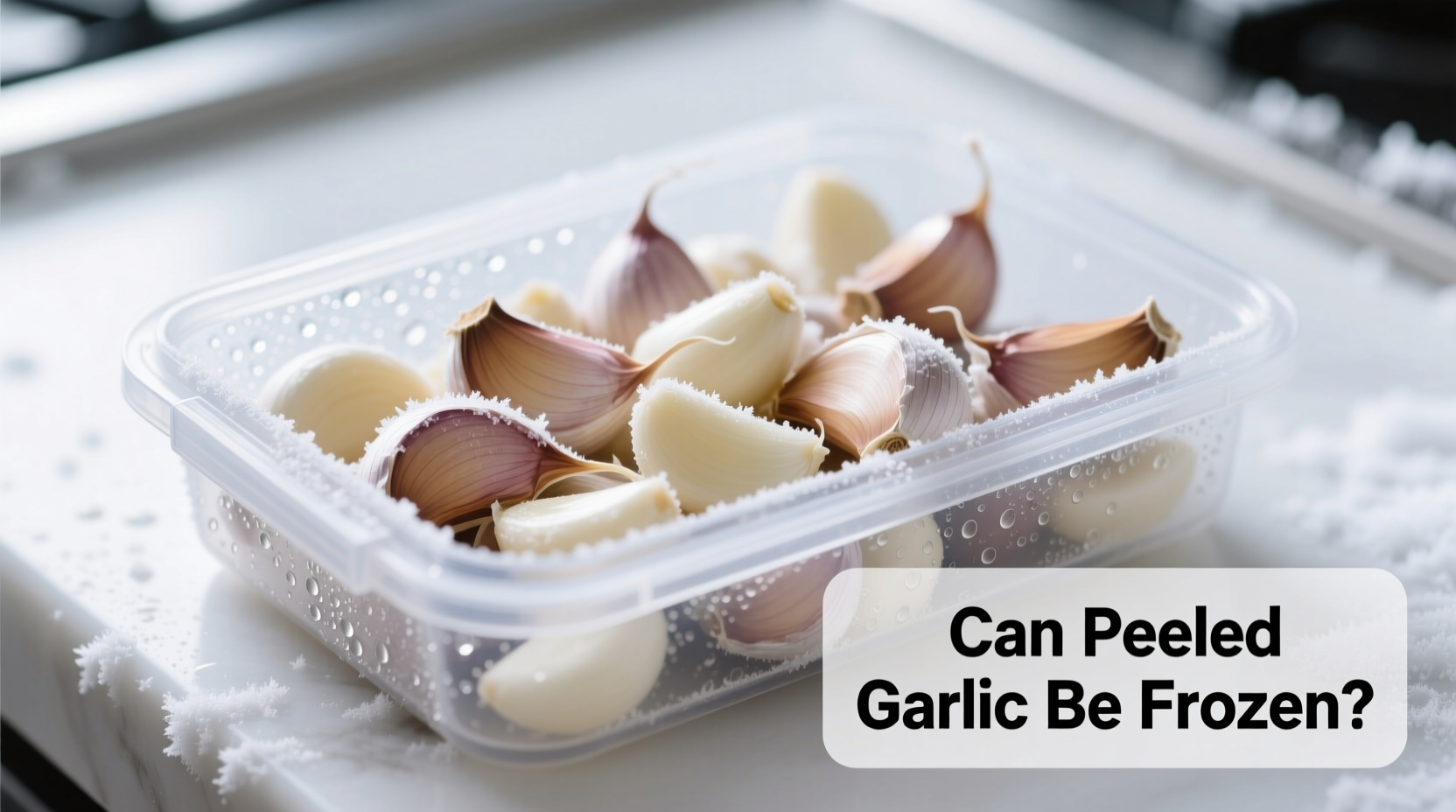 can peeled garlic be frozen