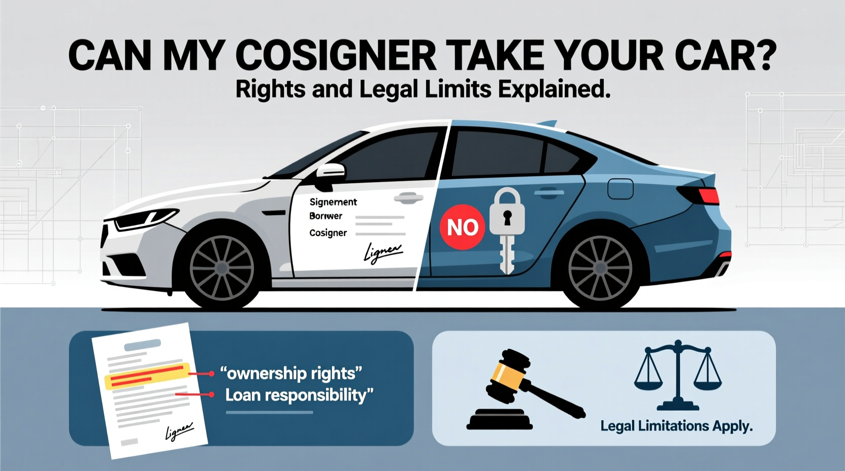 can my cosigner take my car